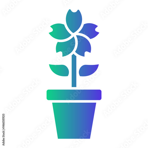 flower pot Gradient icon