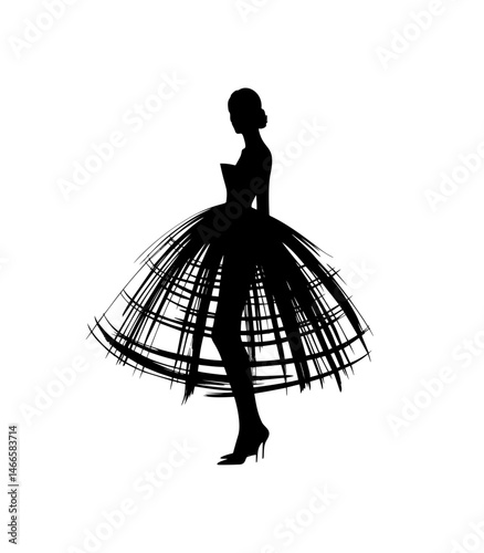 Elegant model showcase vibrant fashion designs