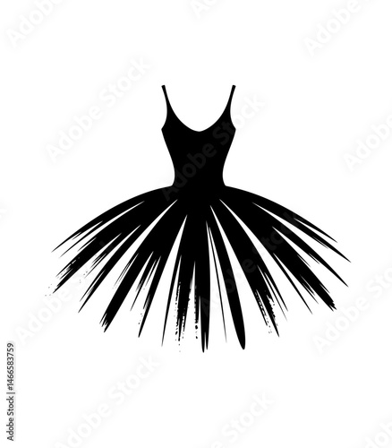 art sketched beautiful young ballerina in ballet pose from the back
