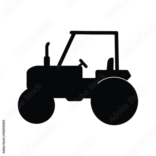 tractor , black and white illustration of vehicles.