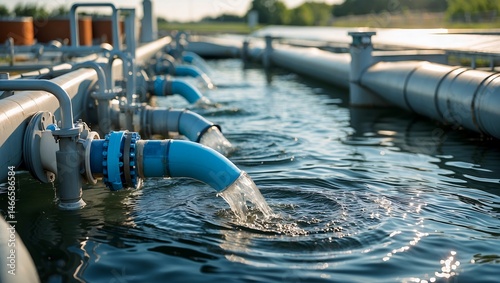 Efficient wastewater treatment plant with clean water flow