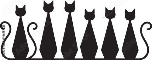 Curious Cat on the Windowsill Silhouette

Sleek Cat with Raised Tail Vector Design

Playful Kitten Pouncing Silhouette

Black Cat in the Moonlight Vector Art

Sleeping Cat with Curled Tail Silhouette