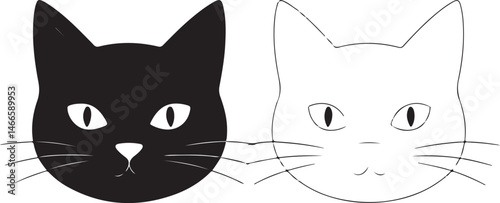 Curious Cat on the Windowsill Silhouette

Sleek Cat with Raised Tail Vector Design

Playful Kitten Pouncing Silhouette

Black Cat in the Moonlight Vector Art

Sleeping Cat with Curled Tail Silhouette