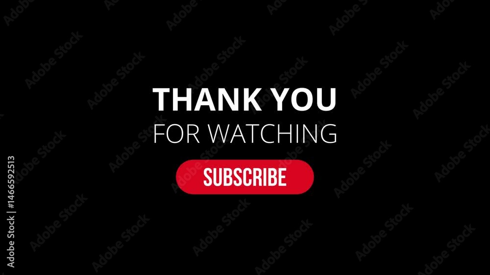 Thank you for watching Text animation on black screen. Video text animation for social media 4k. 