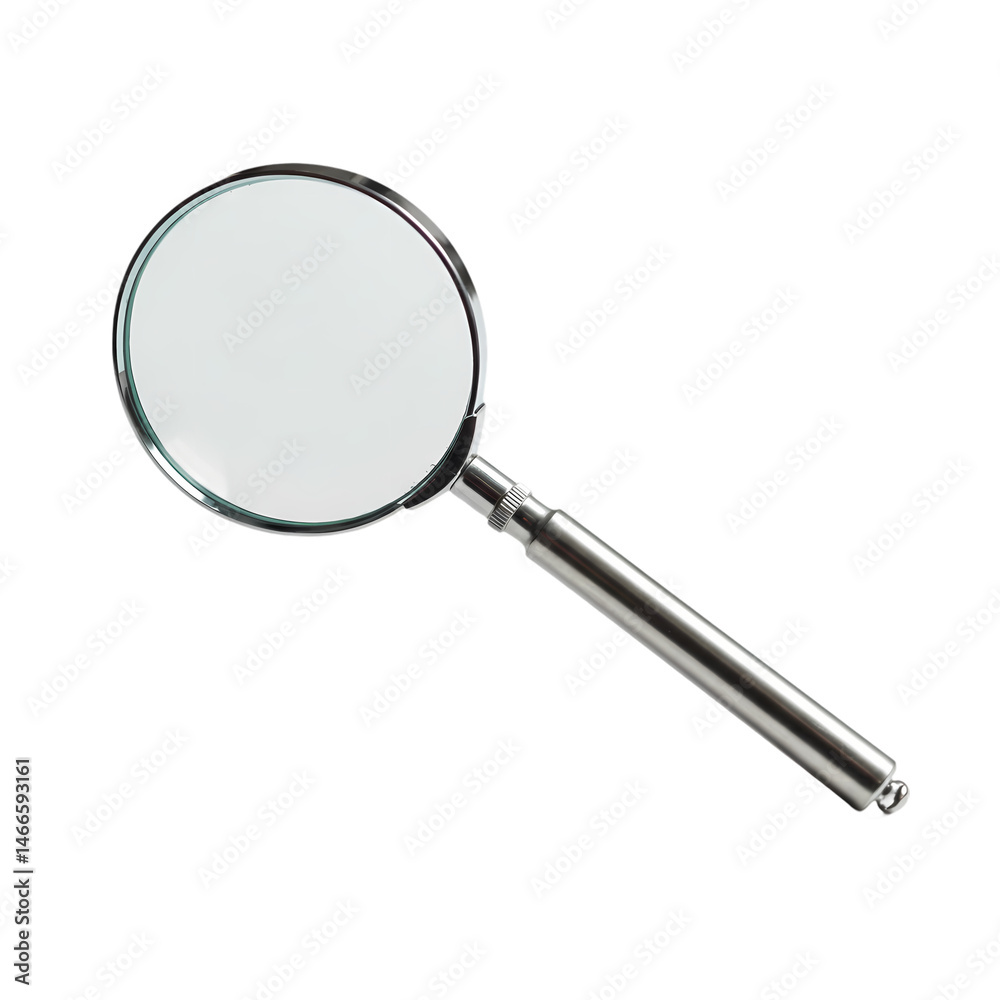 Magnifying Glass HighQuality Handheld Magnifier for Reading Detail isolated on Transparent Background Magnifying Glass HighQuality Handheld Magnifier for Reading Detail isolated on Transparent Background