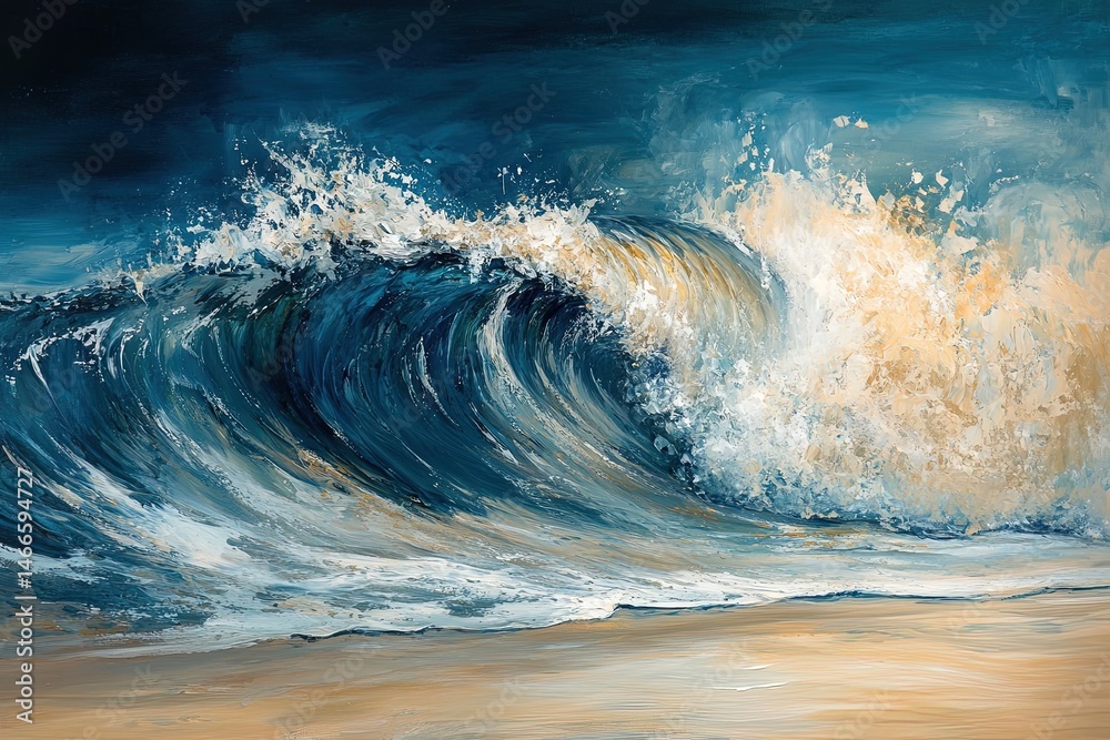 Obraz premium wave on sand