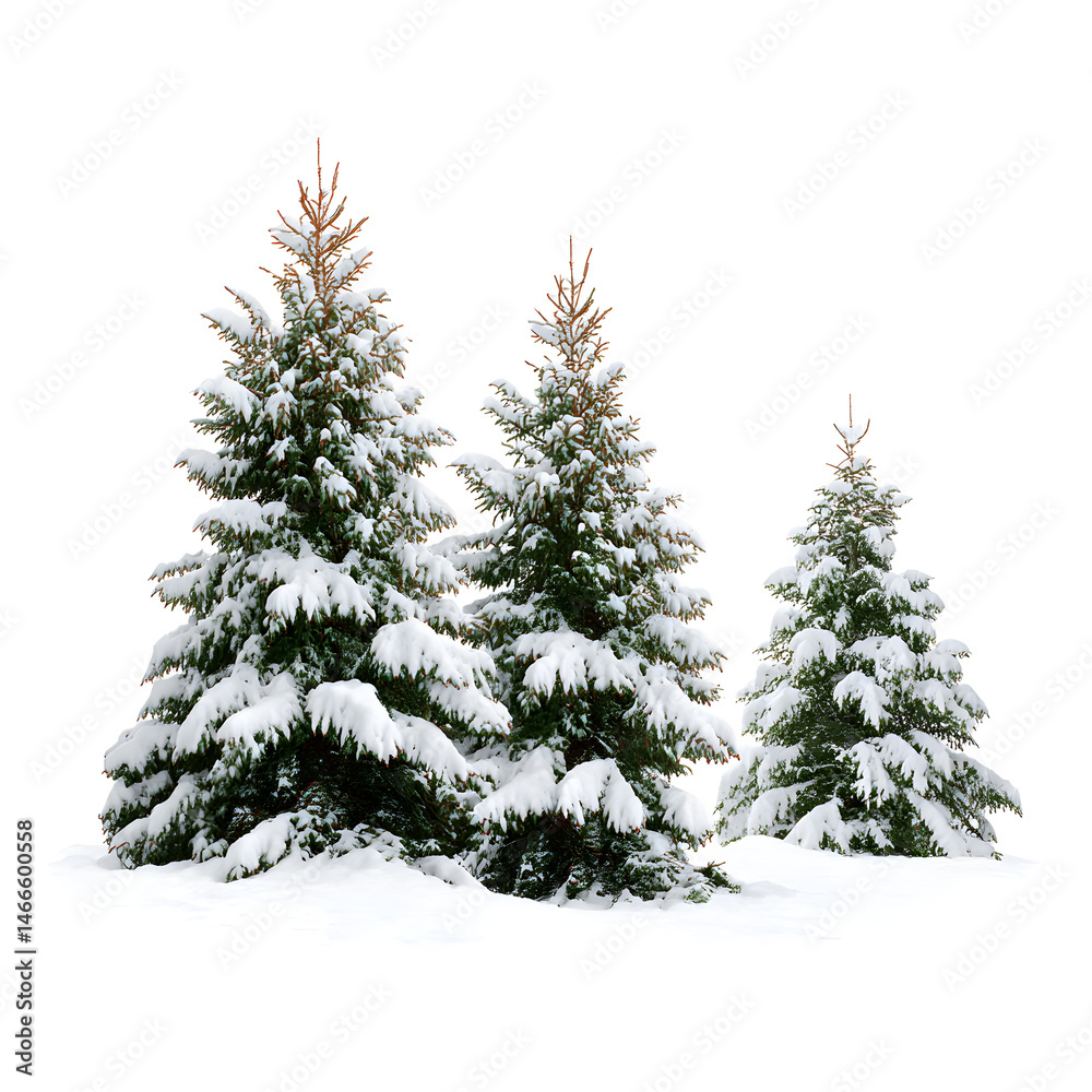 Obraz premium christmas tree isolated on white