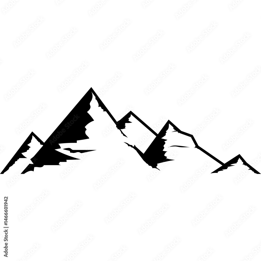 Fototapeta premium Mountain Range Icon