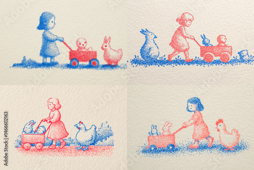 set of children