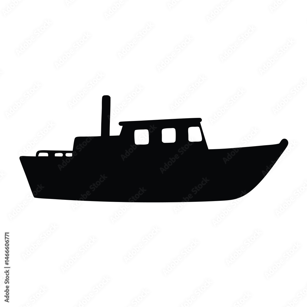 Obraz premium tugboat , black and white illustration of vehicles.
