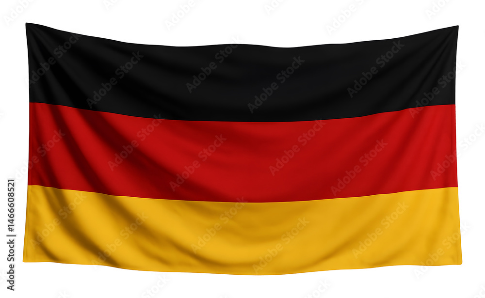 Obraz premium flag of germany isolated on transparent background, extracted, png file