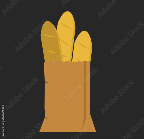 LONG BREAD. Fresh Baguette. Fresh french baguette. Long Loaf Bread.