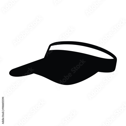 visors vector silhouette icon, black and white illustration of footwear.