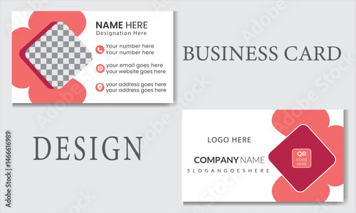 Modern business card design in professional style. Simple and very creative business card design template with company logo. Professional business card fully editable and unique business card.

