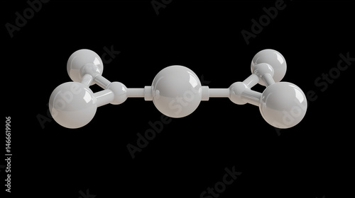 Obraz na płótnie Detailed view of a methane molecule with central carbon and four hydrogens. w salonie