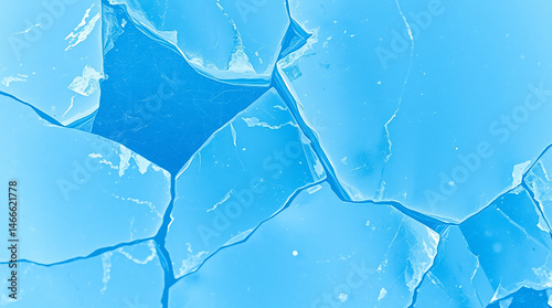 Obraz na płótnie Blue Ice Shattered Pattern with Frosty Textures and Bright Lighting w salonie