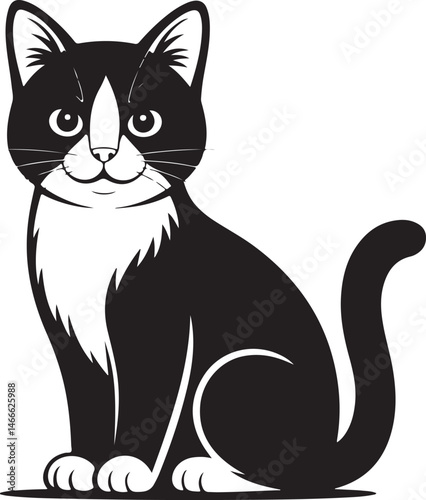 Curious Cat with Curled Tail Silhouette

Sleeping Cat on Windowsill Vector Art

Playful Kitten Pouncing Silhouette

Black Cat in Moonlight Vector Design

Sitting Cat Outline with Whiskers