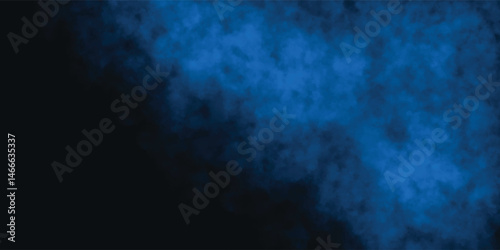 Abstract Blue Smoke Design with Calm Dark Background

