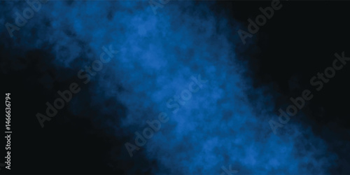 Digital Art with Blue Mist and Shadowy Atmospheric Depth

