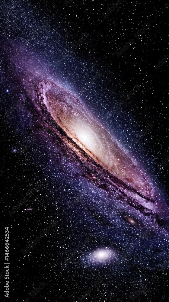 Naklejka premium The Majestic Andromeda Galaxy A Stunning View of Our Cosmic Neighbor in the Universe