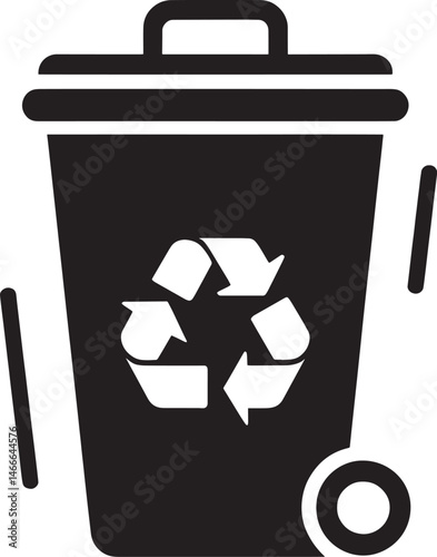 Recycling Bin Icon - Waste Management Symbol