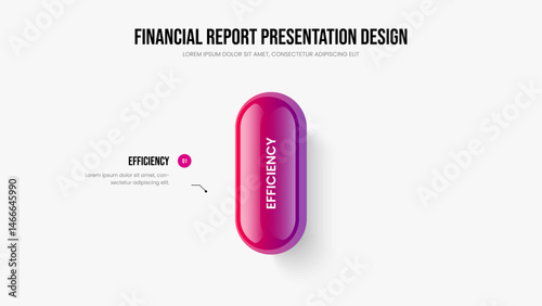 Enterprise Visualization Slideshow Layout Vector Illustration. Service Profile 1 Step Infographic Presentation Template. Product Planning One Option Diagram Slide Design.