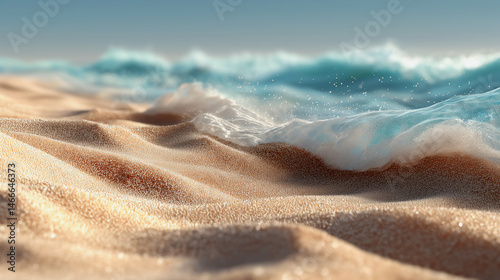 waves on the sand