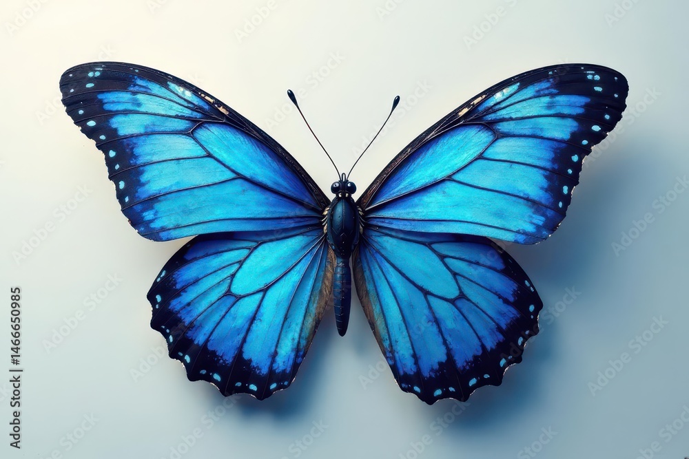 Abstract cyan and blue butterfly, blots of color, ethereal wings , flowing, mystical, nature Abstract cyan and blue butterfly, blots of color, ethereal wings , flowing, mystical, nature
