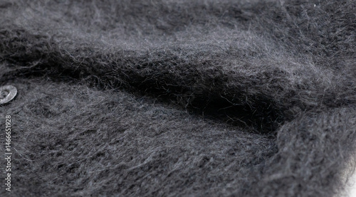 Fotografía Flauschige Langhaar Grobstrick Mohair Strickjacke zur Hintergrund und Textur Nut