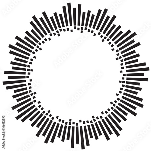 Music vibrant loop circle design video background beat decoration vector element