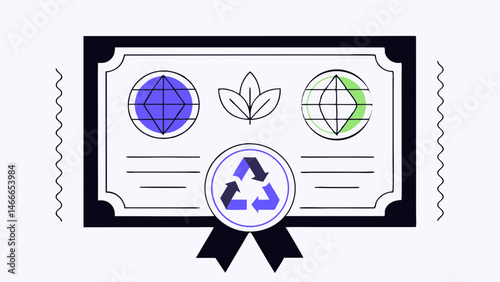 Certified ESG Investment Fund Badge with Green and Ethical Elements