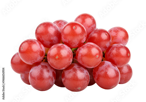 Juicy Red Grapes Fresh and Ripe for Eating on Transparent background