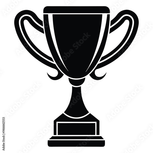 gold cup isolated on white background