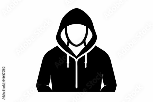 Hoodie Silhouette Vector Illustration   