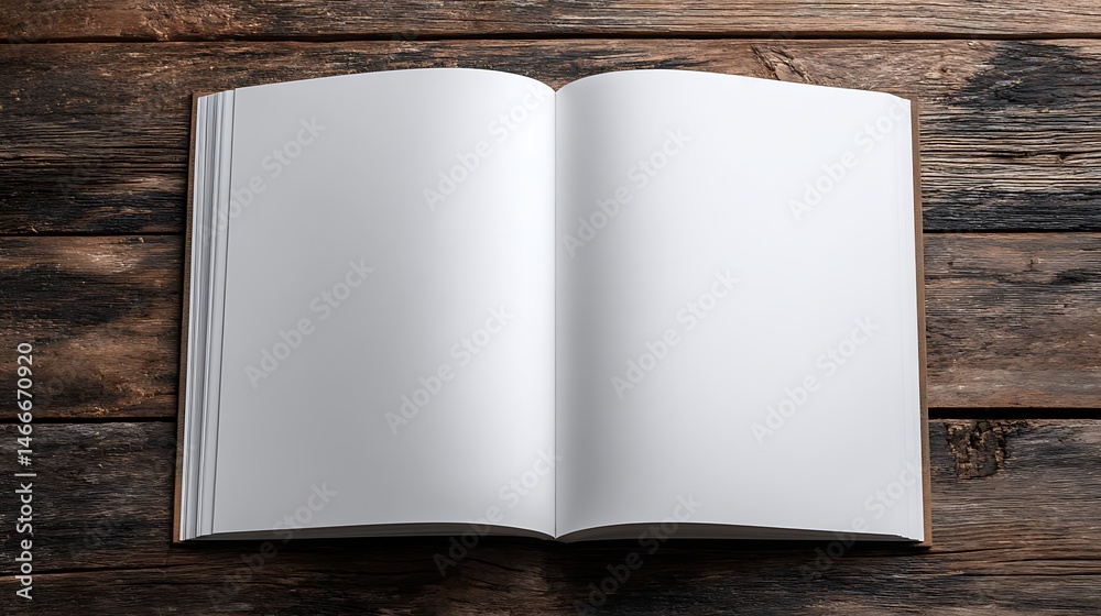 A book is open to a blank page A book is open to a blank page