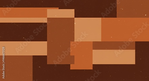 Abstract Geometric Composition in Earthy Tones: A Study in Brown Hues and Textured Rectangles