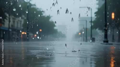 Raindrops Falling Upwards – Reversed Gravity in Surreal and Dreamlike Scene