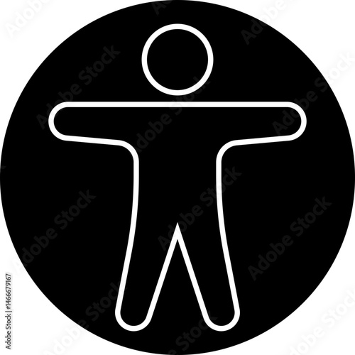 Accessibility icon line style. Simple accessibility vector illustration. Universal access symbol isolated on transparent background. Blind disability people or visually impaired access the web button.