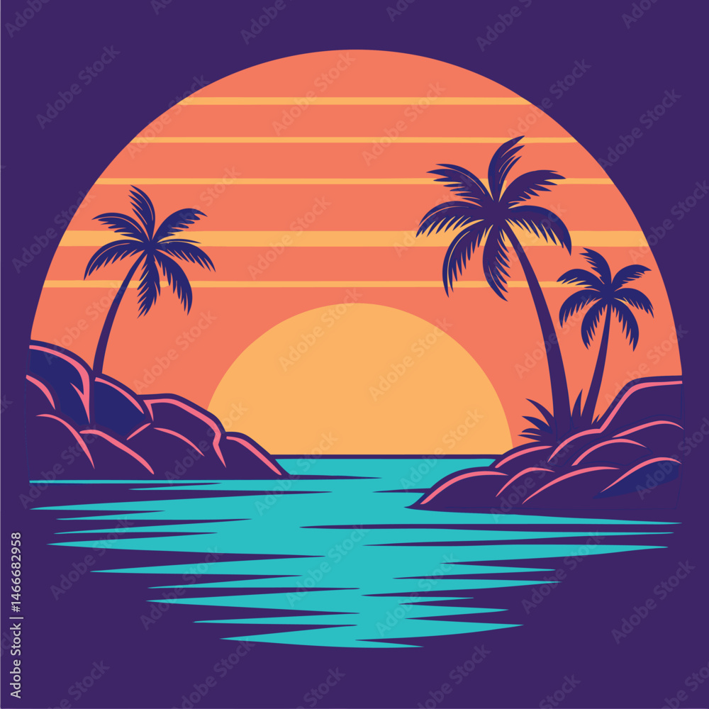 Obraz premium palm tree on the beach