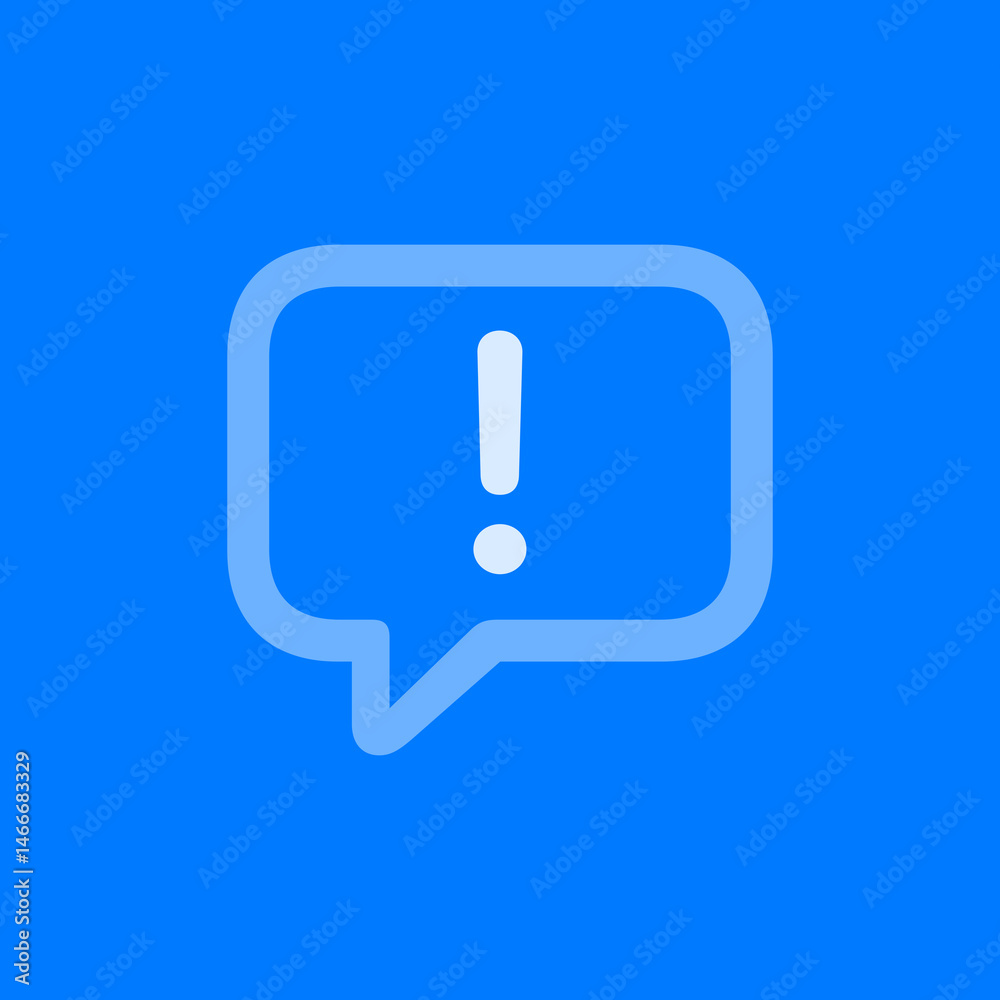 Outlined Speech Bubble Warning Icon Outlined Speech Bubble Warning Icon