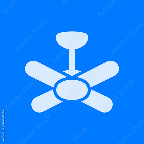 Filled Ceiling Fan Icon