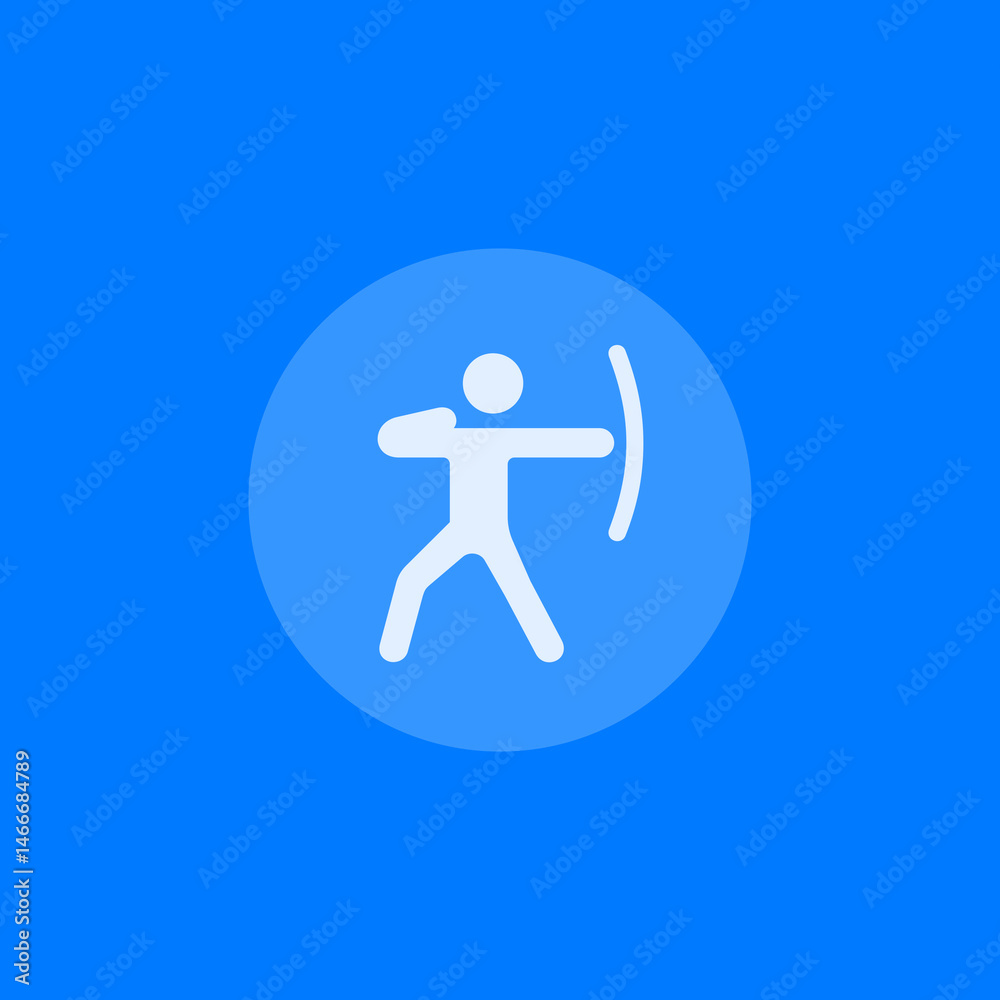 Filled Circle Archery Figure Icon Filled Circle Archery Figure Icon