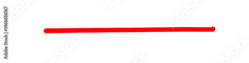 Durchstreichen oder Unterstreichen - Rote gemalte Linie