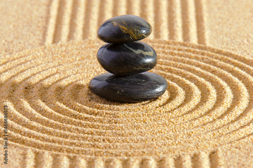 custom made wallpaper toronto digitalJapanischer ZEN Garten der Besinnung und Meditation mit Sand und Stein