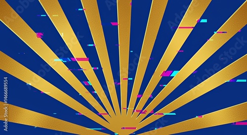 Golden Rays Burst Abstract Background Design