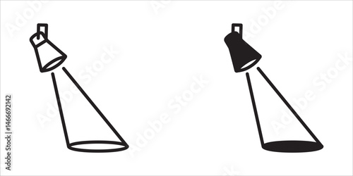 an icon set, about the spotlight with a simple concept