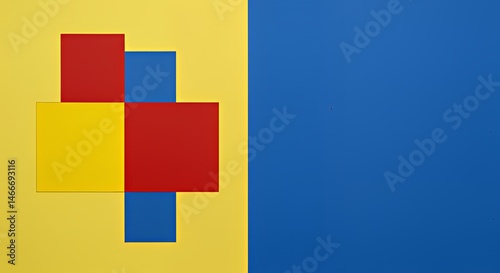 Abstract Composition: A Play of Colors and Shapes