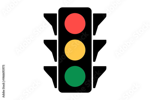 Traffic lights illustration for road safety design