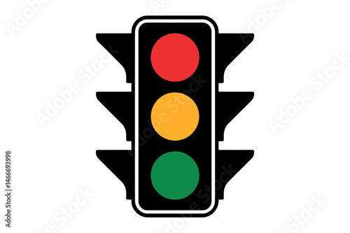 Traffic light signal red yellow and green lights