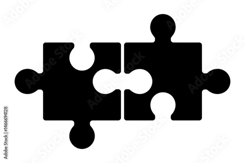 Connected jigsaw puzzle pieces teamwork concept